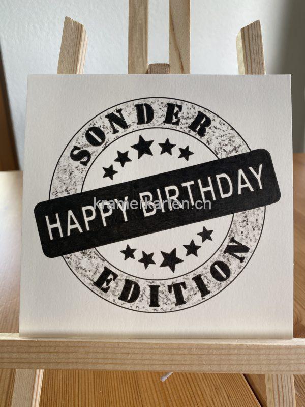 Happy Birthday Sonder Edition schwarz