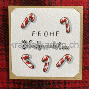 Frohe Weihnachten Zuckerstangen